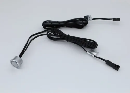 LED vypínač a stmievač s pamäťou s podsvietením do korpusu 60W chróm leský