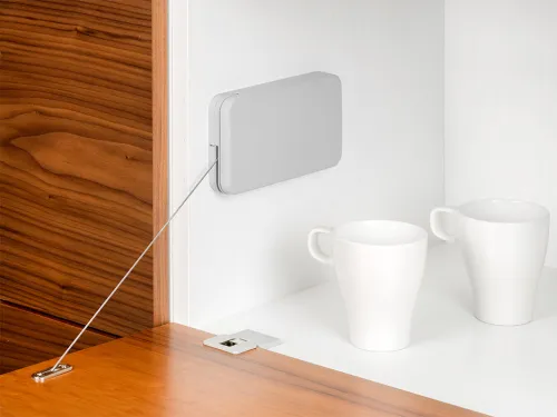 Krytka pre sklopný mechanizmus pre dvierka Miniwinch sivá