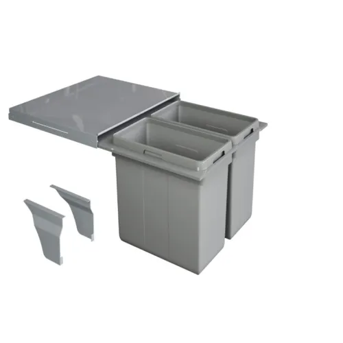 Sorter WIRELI Elegance 600mm, 2x35l sivý
