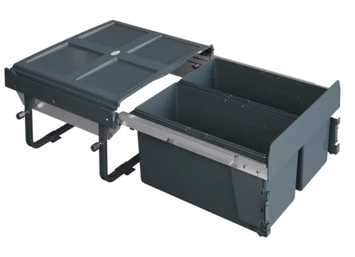 Sorter WIRELI Komfort 600mm, montáž do dna, 2x18l antracit