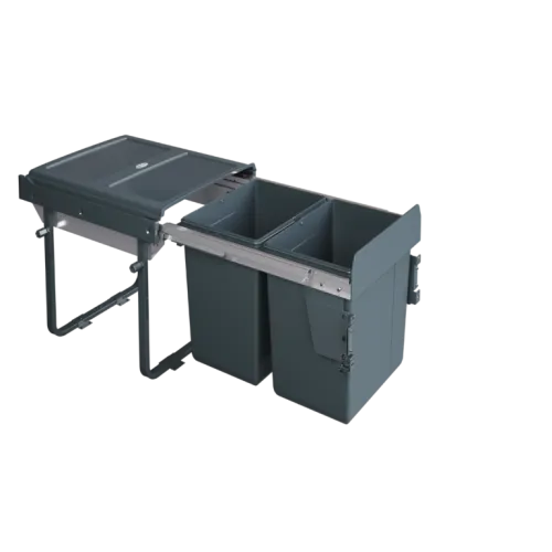 Sorter WIRELI Komfort 450mm, montáž do dna, 2x20l antracit