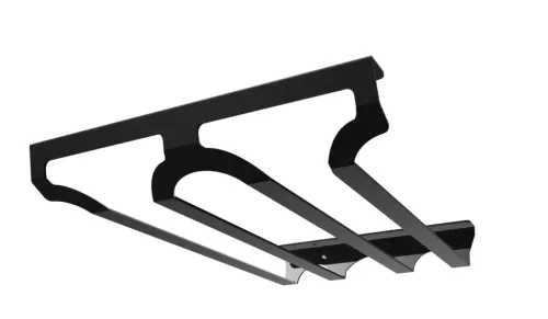 Držiak pohárov CUBE dvojradový čierna matná