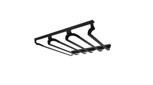 Držiak pohárov CUBE trojradový čierna matná