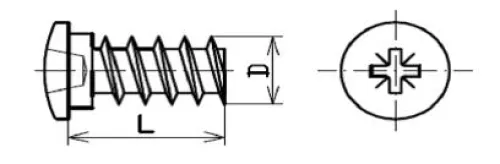 Euroskrutka 6,3x13/9 polguľatá hlava PZ2, zinok biely