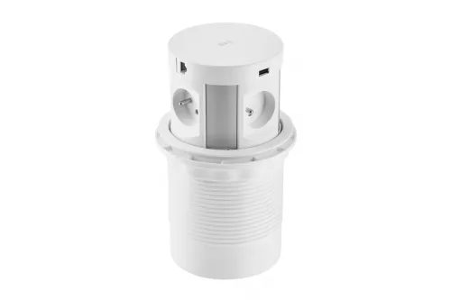 El. zásuvka COMFORT PLUS 4x230V/2xUSB A/2xRJ45/bezdrôtové nabíjanie biela