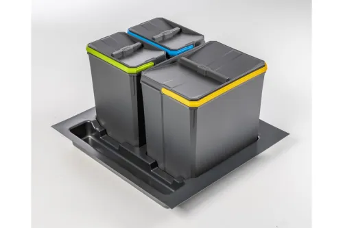 Sorter GTV Axispace 600mm do výsuvu 1x15l, 2x7l antracit