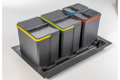 Sorter GTV Axispace 800mm do výsuvu 2x15l,2x7l antracit