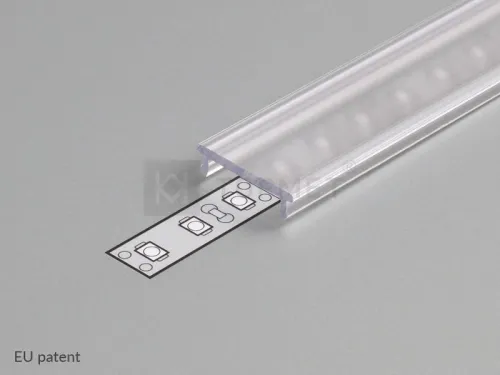 LED krytka C klip 4m číra