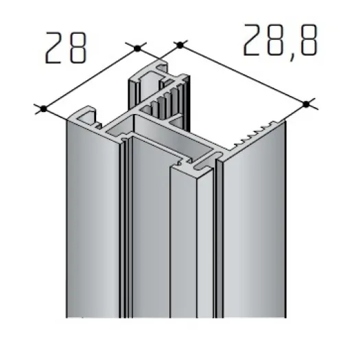 Profil S10N - madlo 2,7m čierna RAL9005