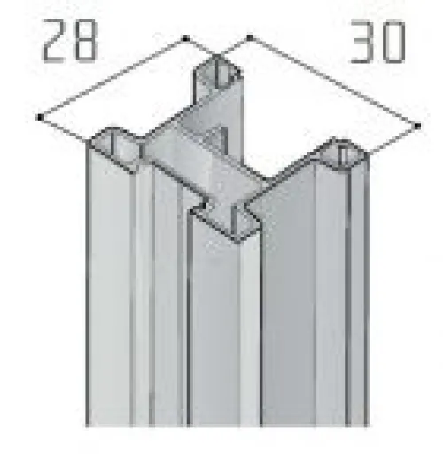 Profil S19 - madlo 2,7m hliník elox