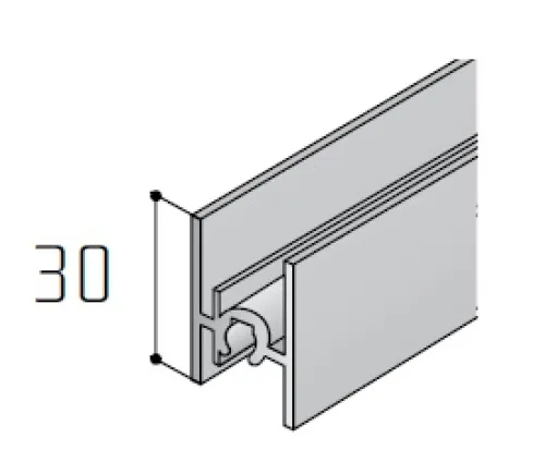 S65 horná a stredová priečka 1,5m biela RAL9003