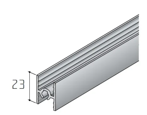 S55 horná a stredová priečka 3m hliník elox