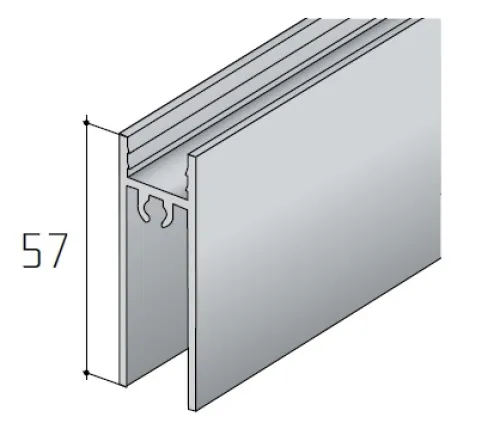 S55 dolná priečka 2m biela RAL9003