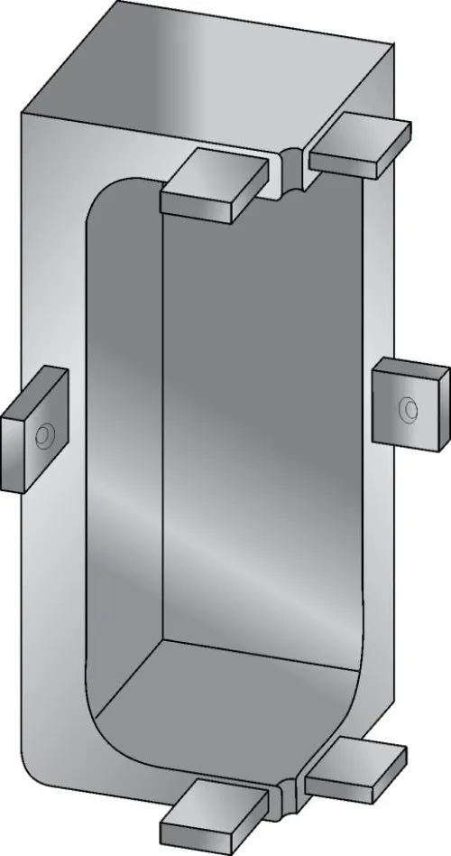 Roh vnútorný 90° pre profil GOLA-C elox