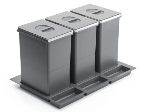 Sorter ATM WS-504, 800mm do výsuvu 3x20l sivý
