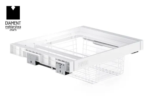 Výsuv na nohavice + kôš ATM Symphony WB-663, 600mm, biely