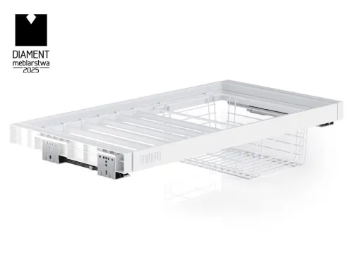 Výsuv na nohavice + kôš ATM Symphony WB-663, 900mm, biely