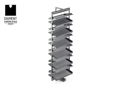 Výsuv na topánky otočný ATM Symphony WB-671, 800mm, 12 políc antracit