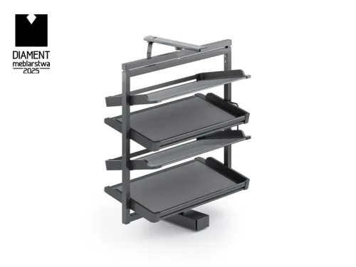 Výsuv na topánky otočný ATM Symphony WB-671, 800mm, 4 police antracit