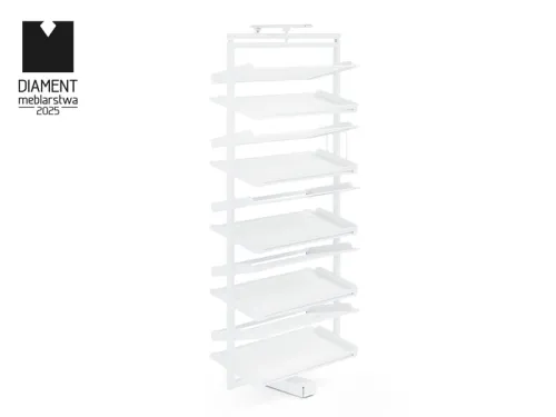 Výsuv na topánky otočný ATM Symphony WB-671, 800mm, 10 políc biely