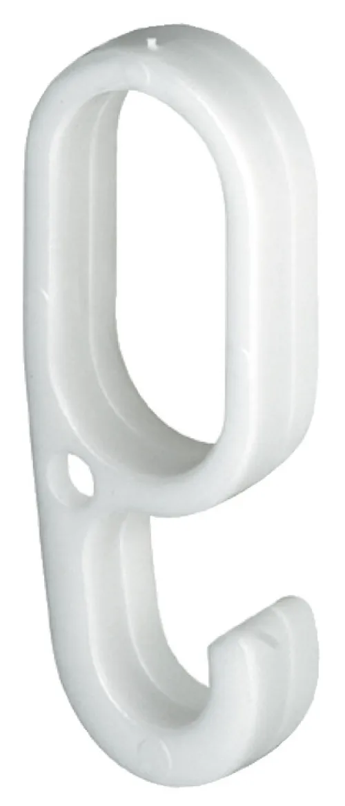 Háčik šatníkovej tyče biely