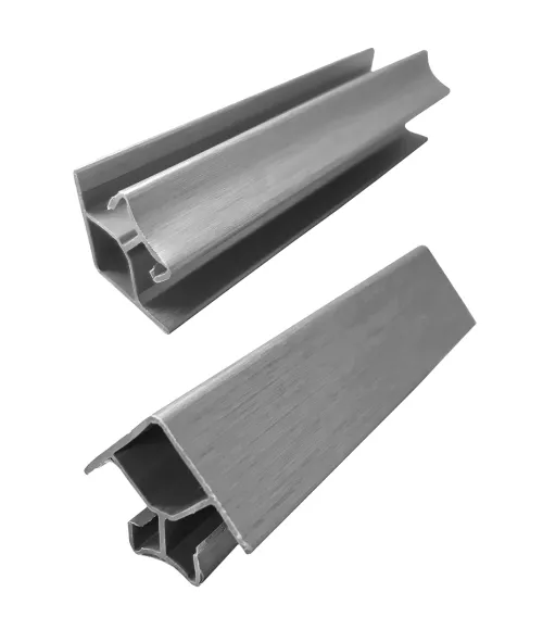 Roh vnútorný a vonkajší 90° na sokel 100mm hliník brúsený