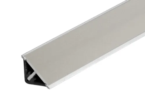 Tesniaci profil L20, 4m hliník natural, tesnenie sivé