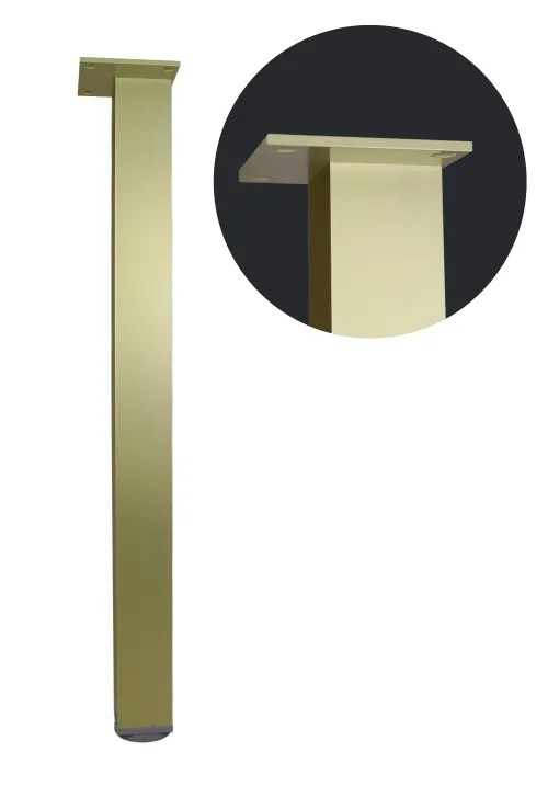 Noha stolová MO-R 60x60 výška 1100mm, zlatá s rektifikáciou
