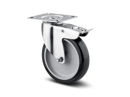 Koliesko otočné TENTE 1477 guma, priemer 75mm s brzdou