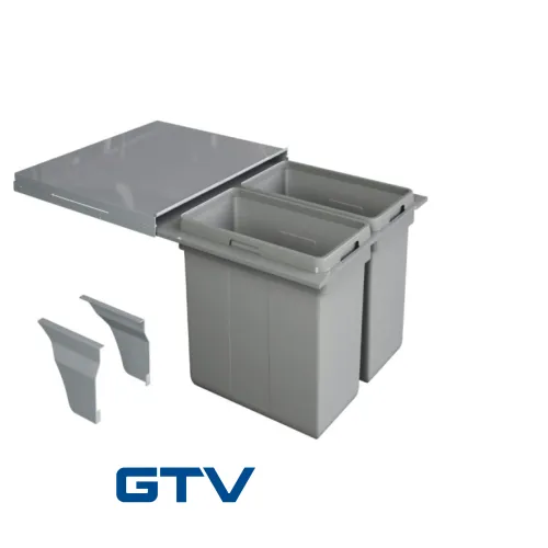 Sorter WIRELI Elegance 600mm, 2x35l sivý + výsuv GTV Modern Box