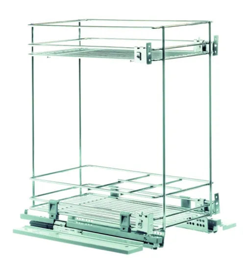 Cargo VIBO 400 spodný Ľ+P, výsuv Hettich, dvojkôš drôtený chróm