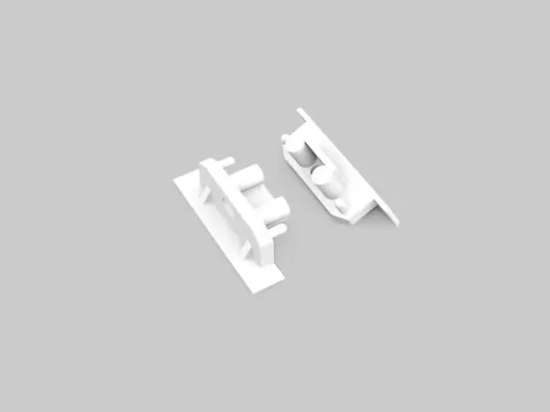 LED koncovka Groove 10 rovná biela