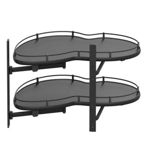 LeMans Starax S-3013-A 450 ľavý 2x polica antracit