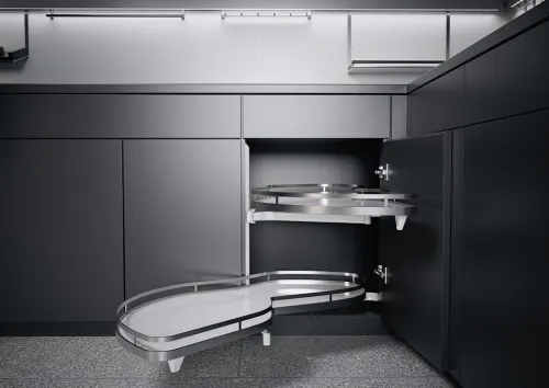 LeMans II 450/600-750 ľavý, 2x polica Arena Style biele dno/reling chróm