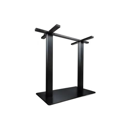 Noha centrálna DN-452 hranatá dvojitá, 730mm čierna matná