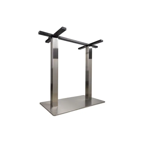 Noha centrálna DN-452 hranatá dvojitá, 730mm nerez